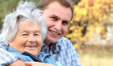 Photo of a family smiling