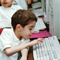 enseñanza de computadoras en una escuela primaria musulmana